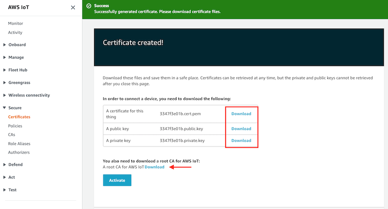 Certificates